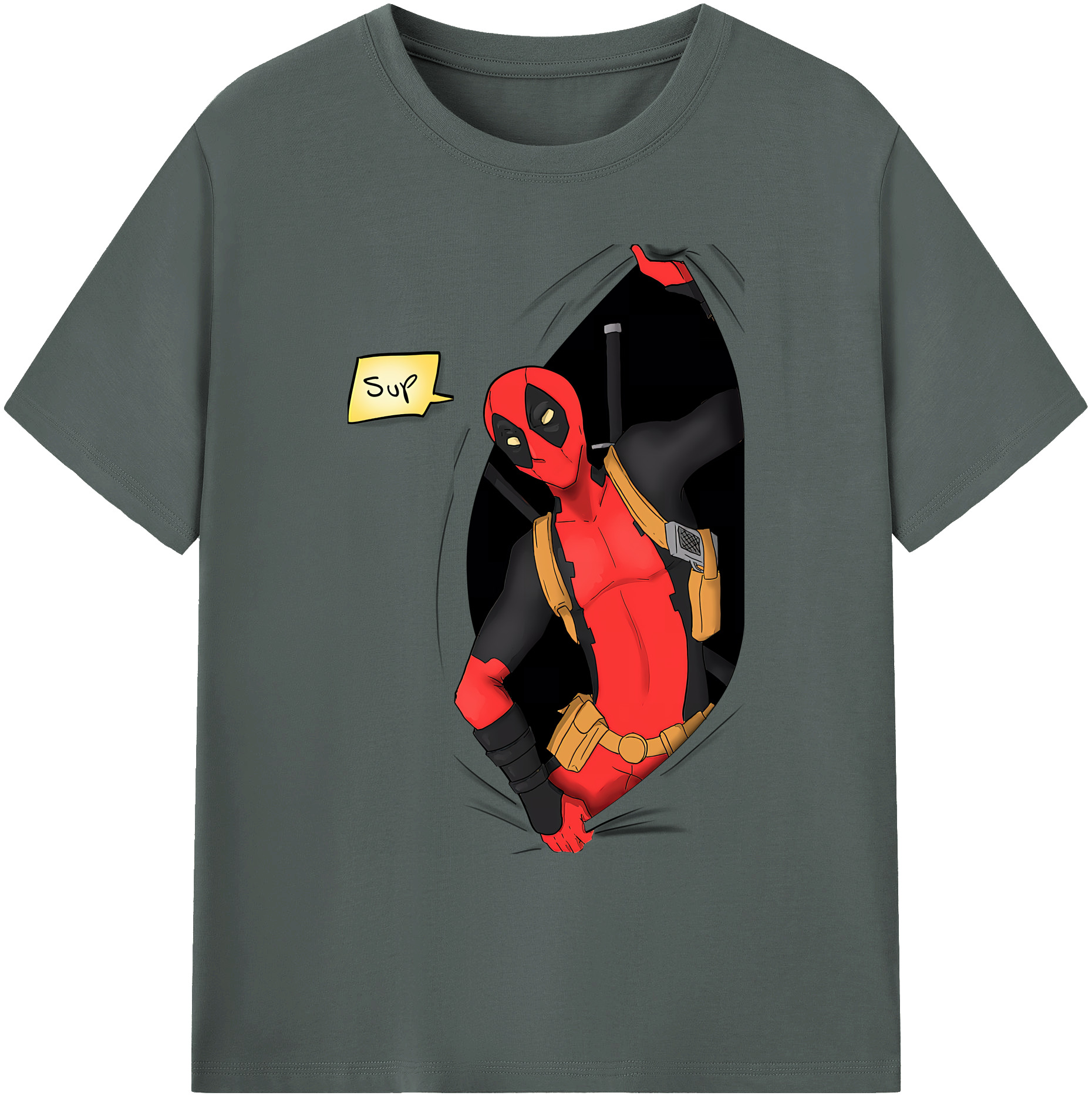 （画像用） Deadpool デッドプール 綿100％ メンズ半袖Tシャツ｜肌触りやわらか＆通気性